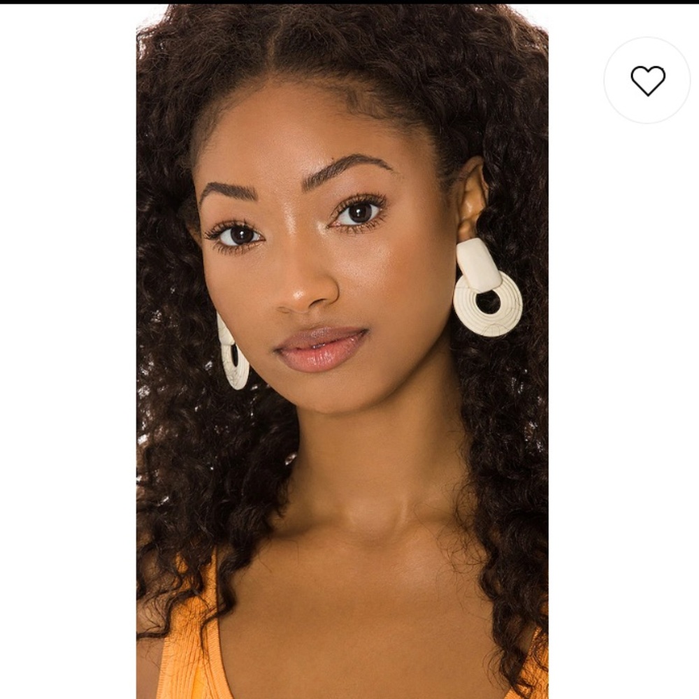 Casa Clara Folly Hoop Earrings in Ivory